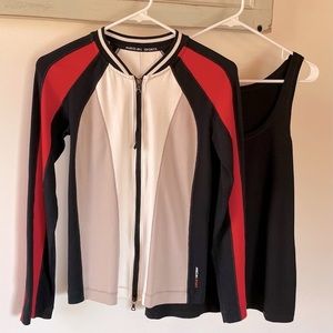 Marc Cain Sporty Multi-Color Two Piece Set - Jacket and Tank